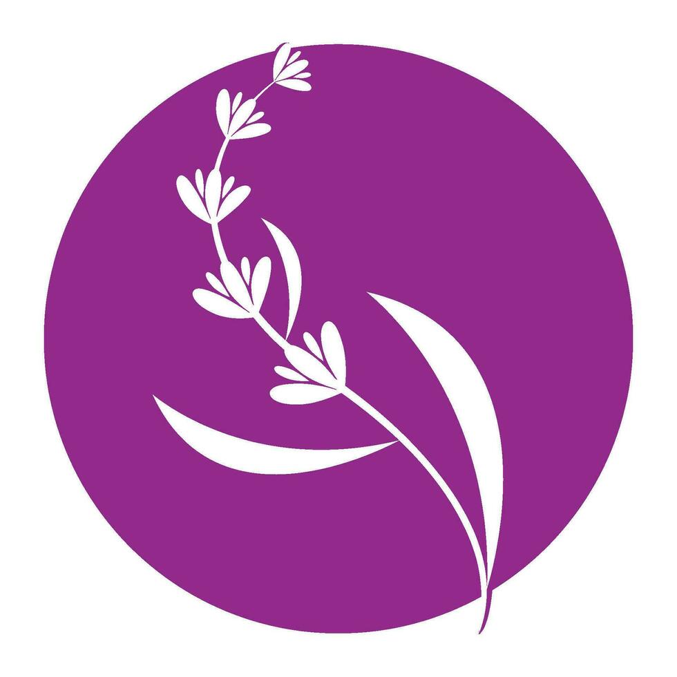 färsk lavendel- blomma logotyp vektor