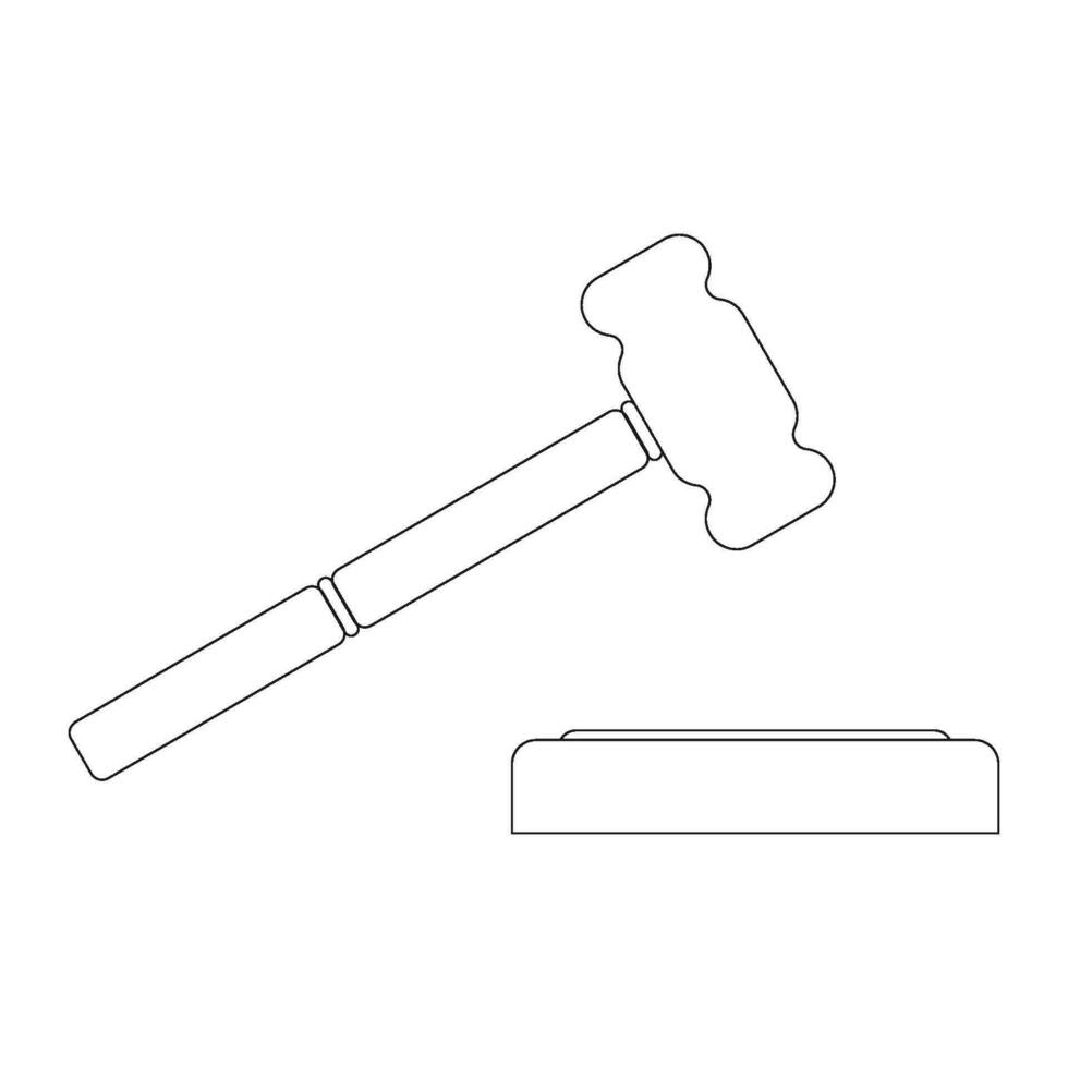 Gericht Hammer Symbol Vektor