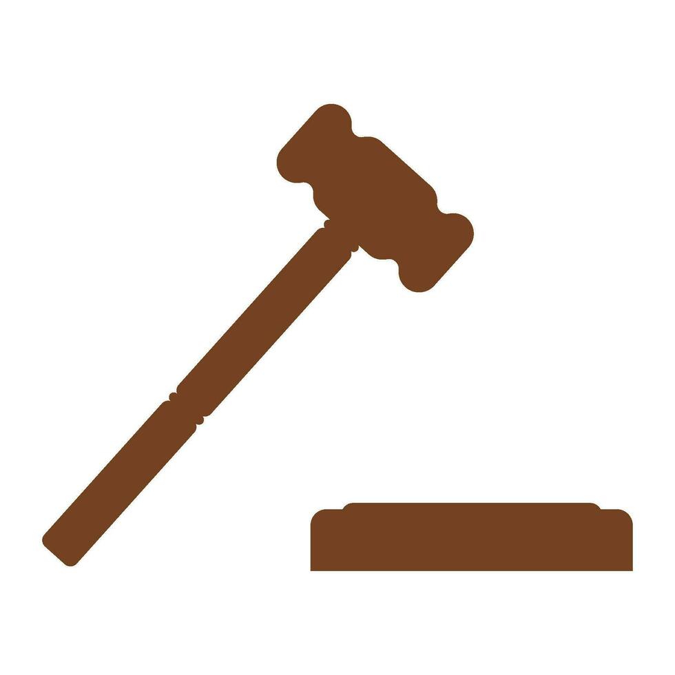 Gericht Hammer Symbol Vektor