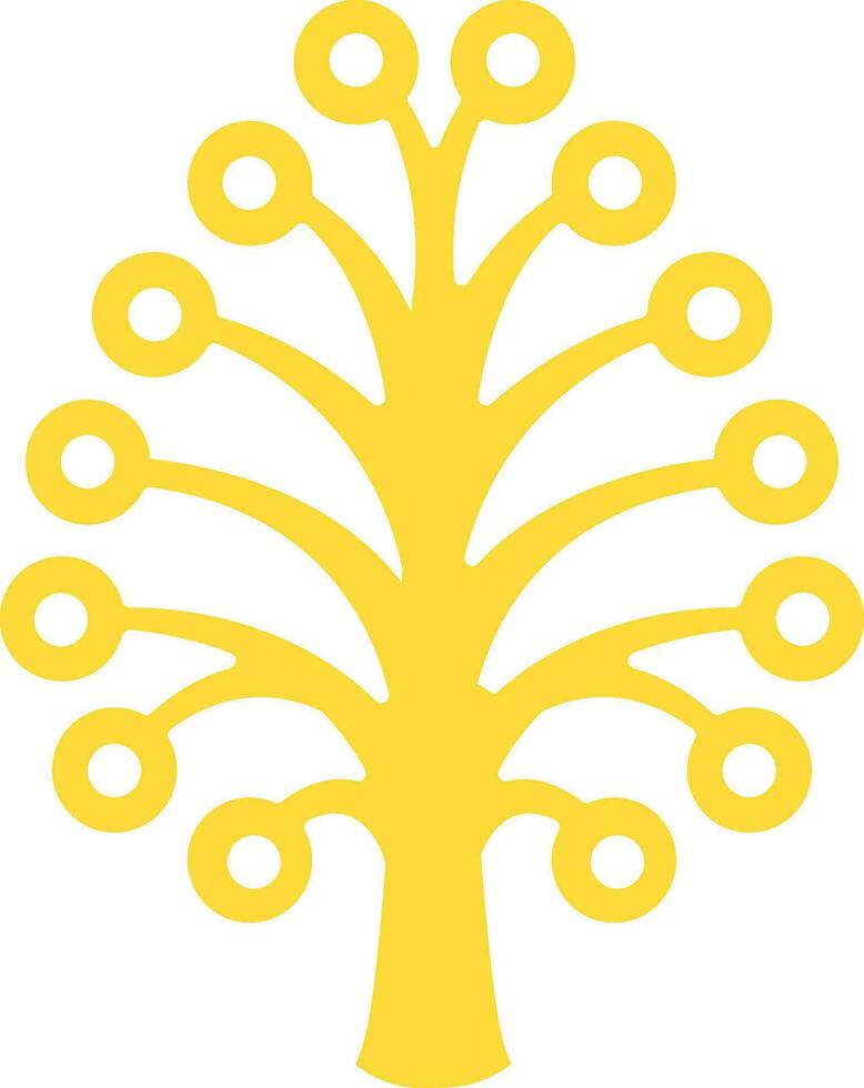 einzigartig golden Baum Vektor Illustration