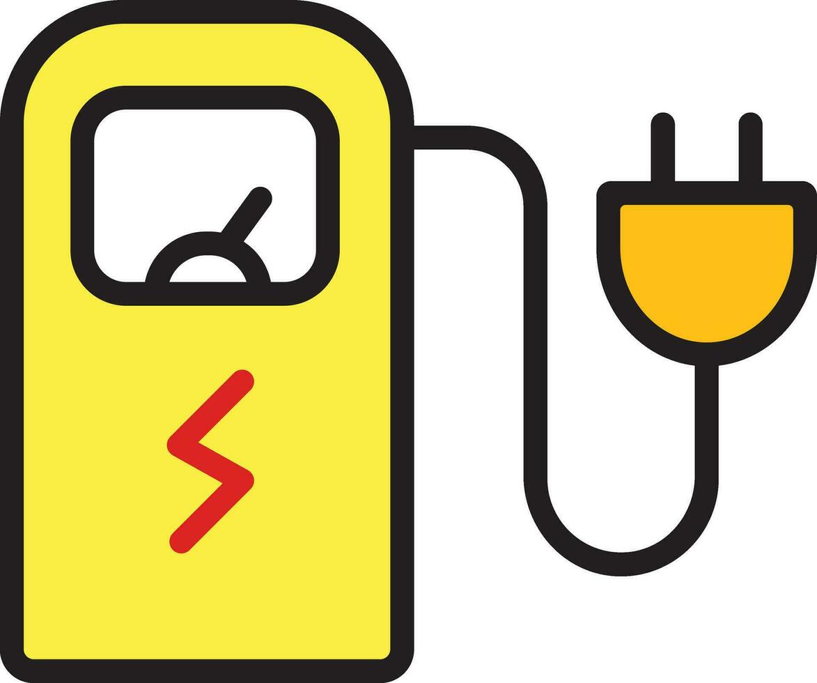 elektrisch Fahrzeug aufladen Vektor Illustration