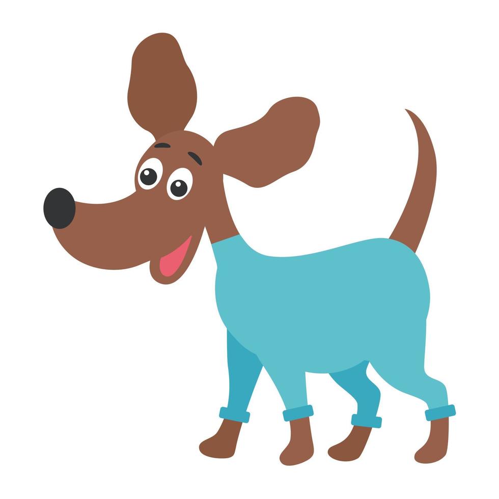 hund med långa öron vektor illustration