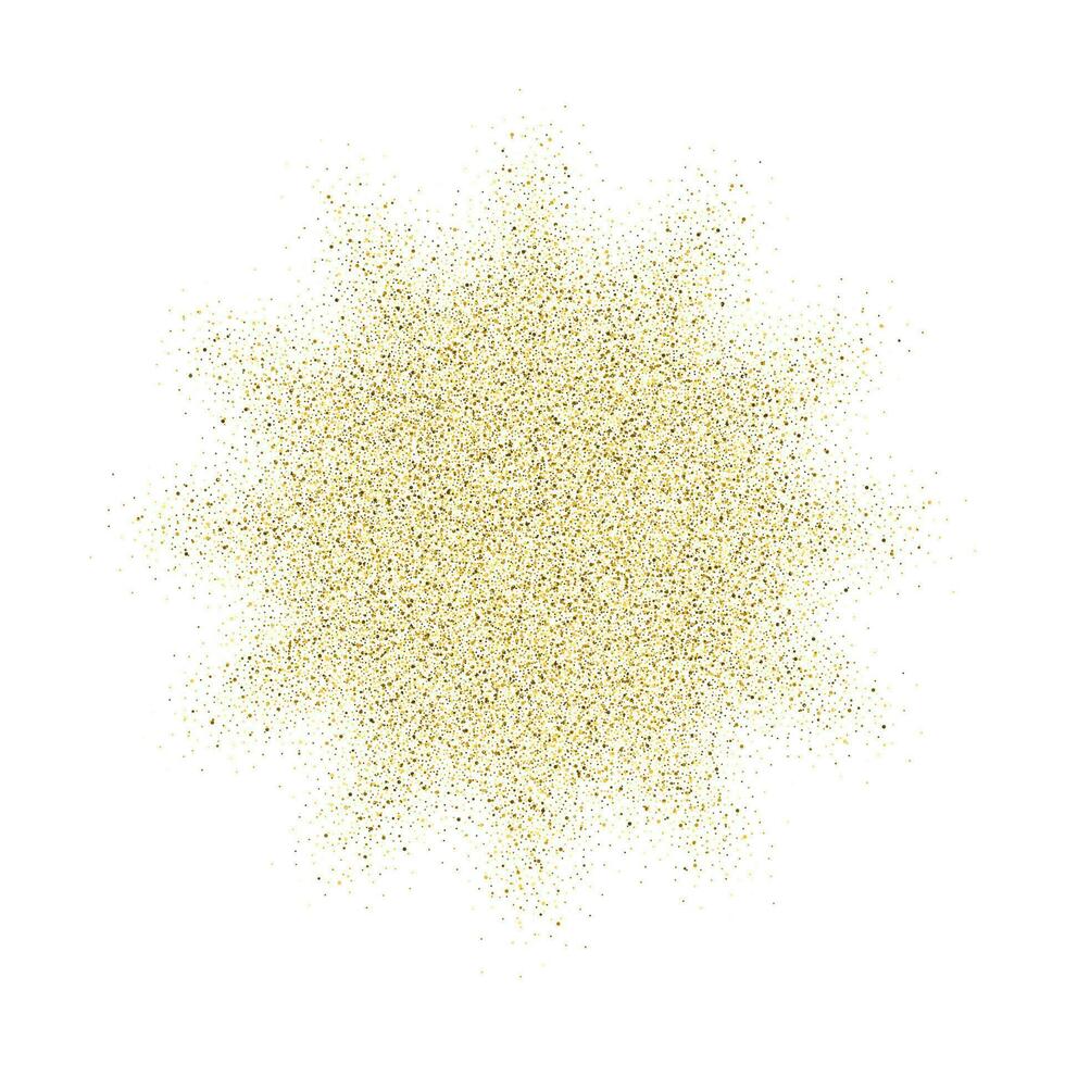 gyllene glitter textur stänk på vit bakgrund vektor