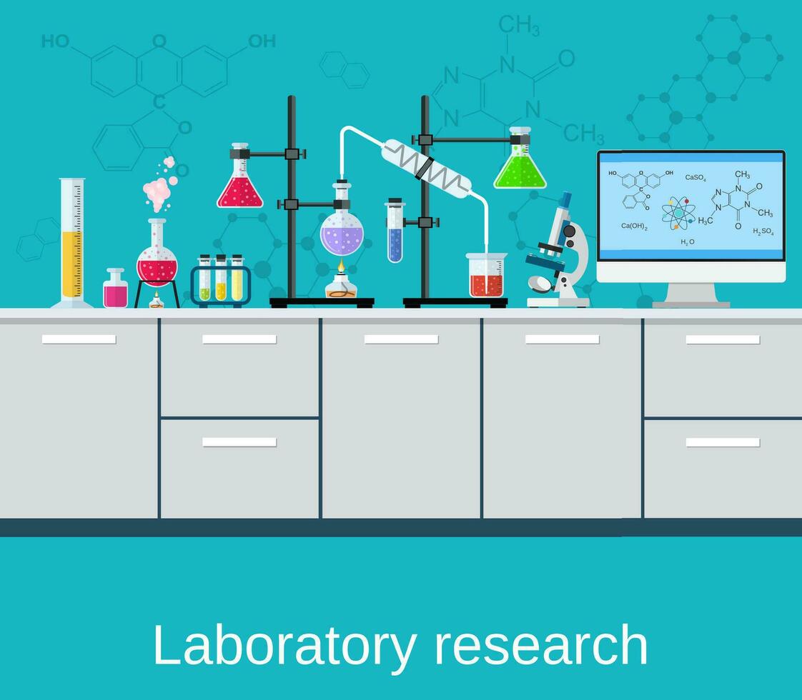 chemisch Labor Wissenschaft und Technologie vektor