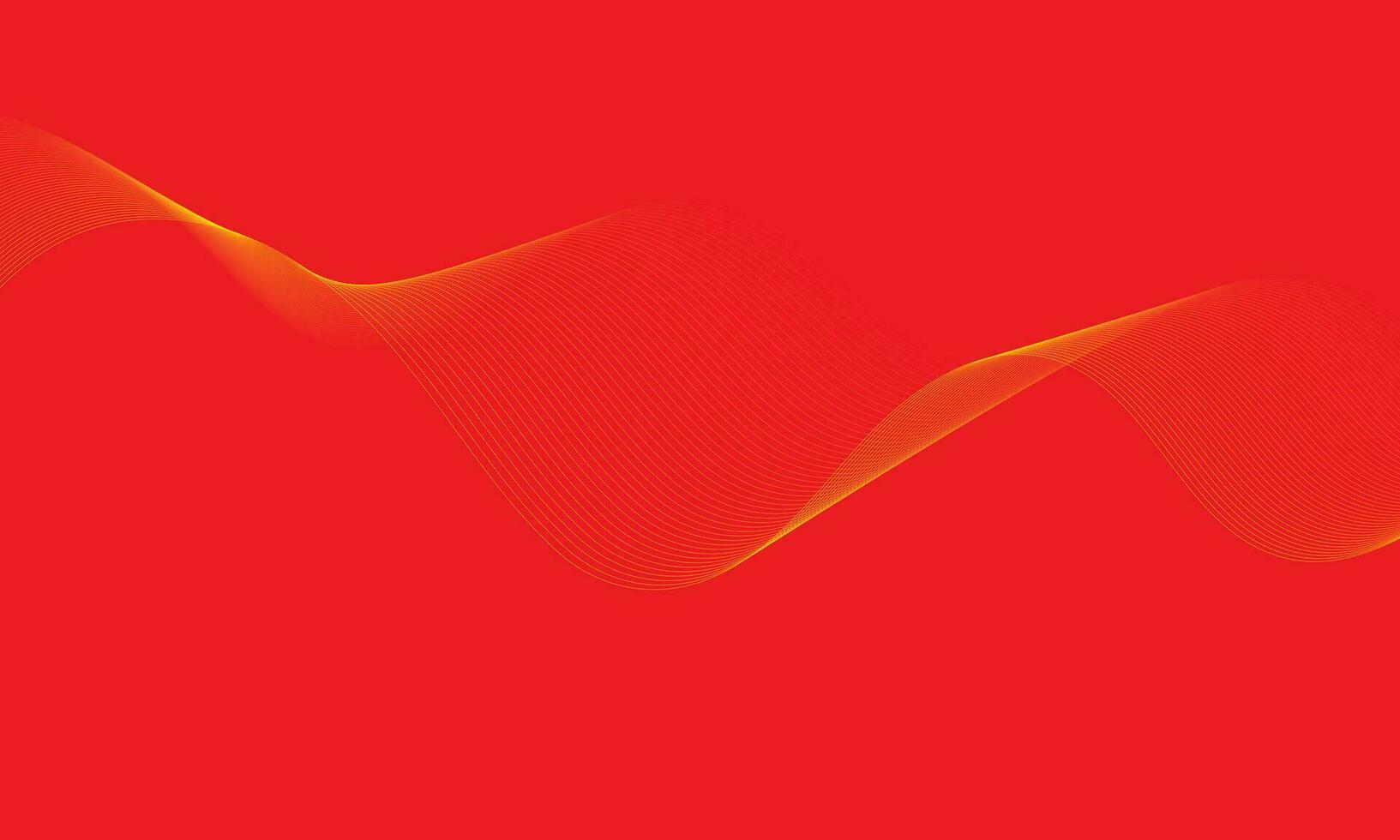 enkel abstrakt gul Färg vågig luft linje mönster konst arbete på röd Färg bakgrund vektor