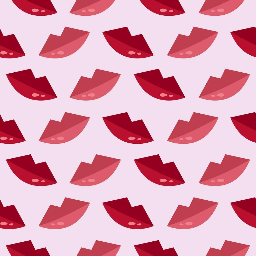 nahtlos Muster mit rot und Rosa Lippen vektor