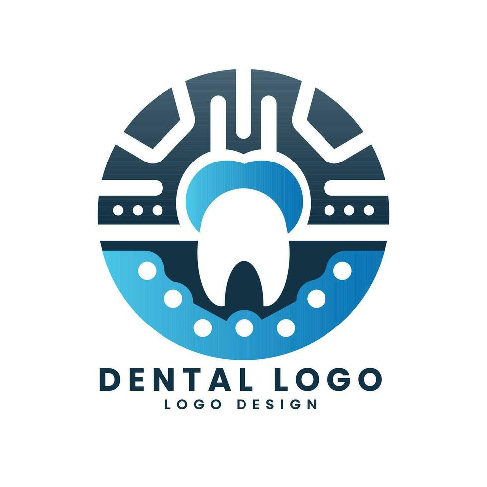 tandläkare dental klinik logotyp design vektor mall