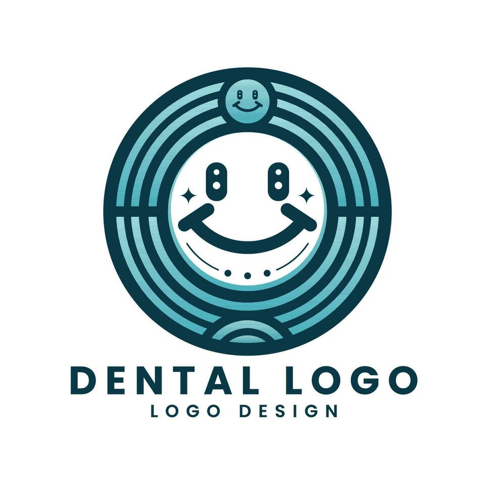 tandläkare dental klinik logotyp design vektor mall