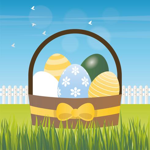 Vektor-Ostern-Gruß-Karten-Design vektor