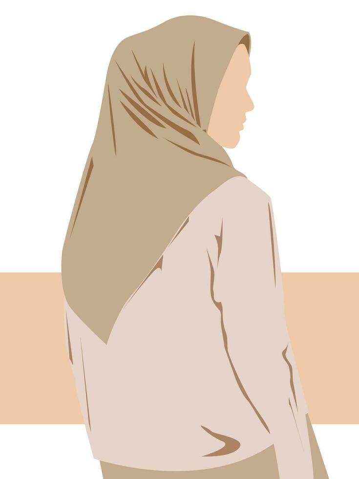 muslimsk kvinna i hijab vektor