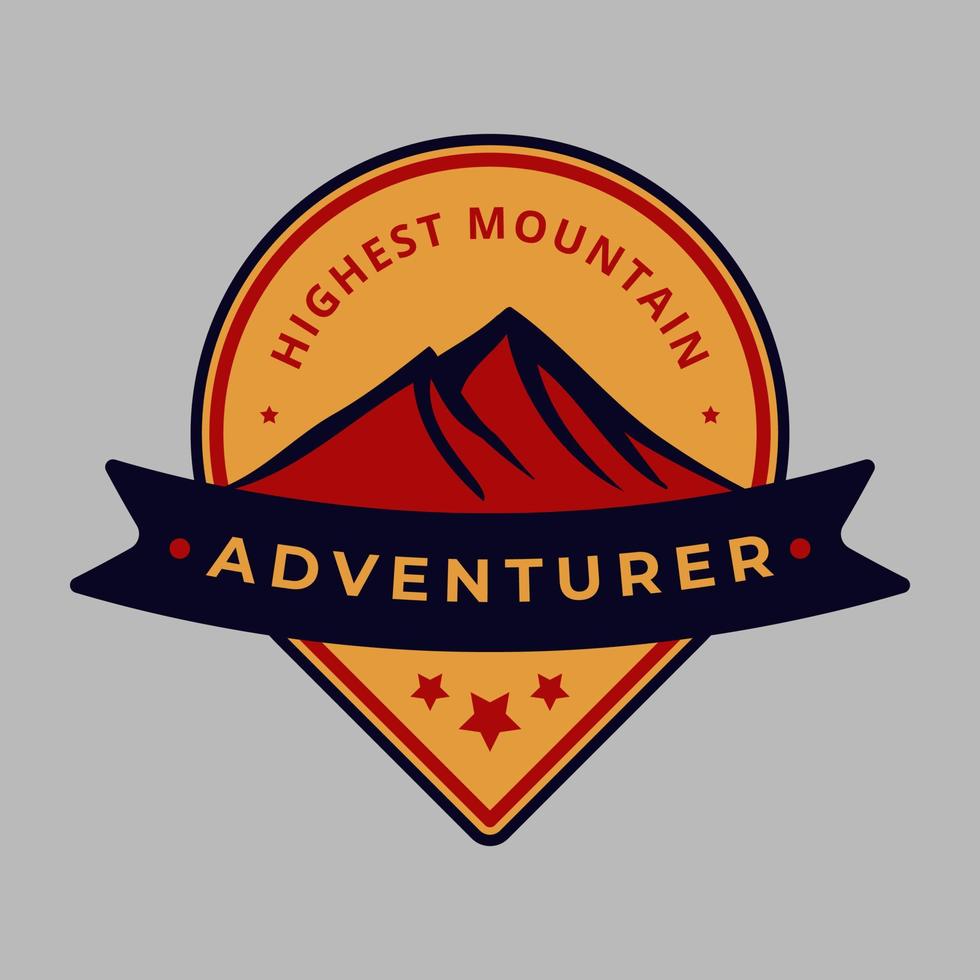 Vintage Berg- und Abenteuer-Emblem-Logo vektor