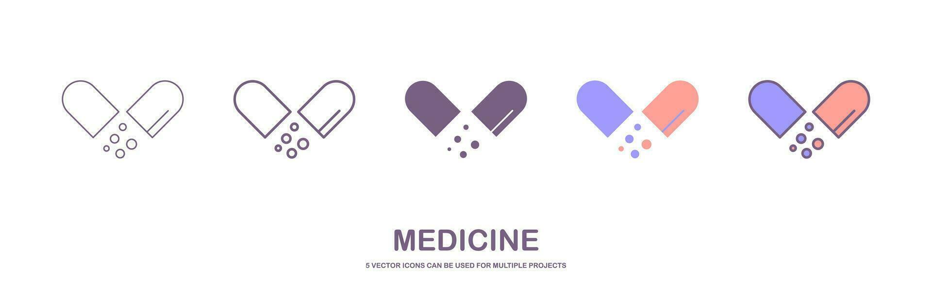 medicin flaska ikon vektor design med redigerbar stroke