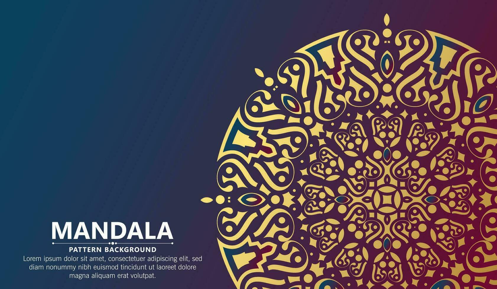 lyx prydnads mandala bakgrund med arabiska islamiska östra mönster stil premium vektor
