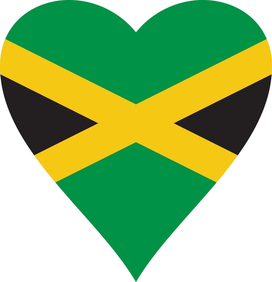 jamaica hjärta flagga vektor