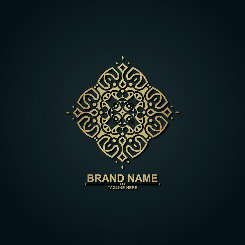 Luxus Ornament Logo Strichzeichnungen vektor