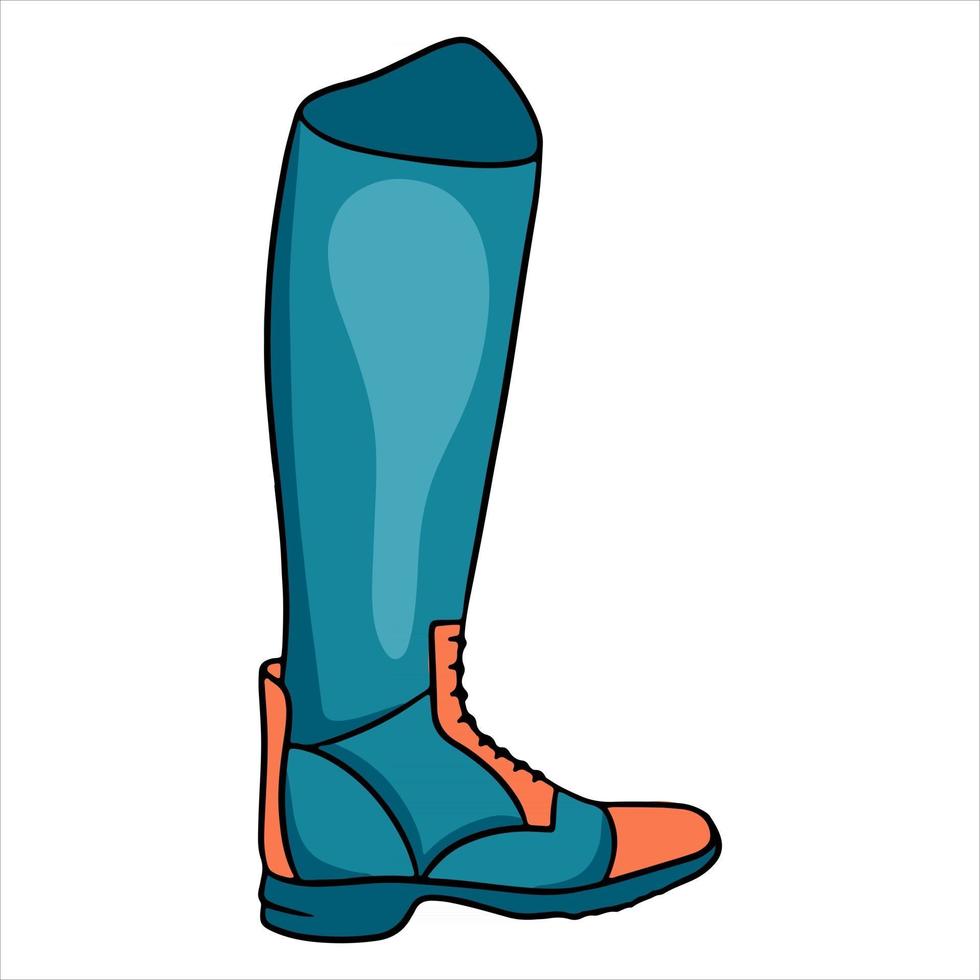 Outfit Reiterkleidung für Jockey Boots Illustration im Cartoon-Stil vektor