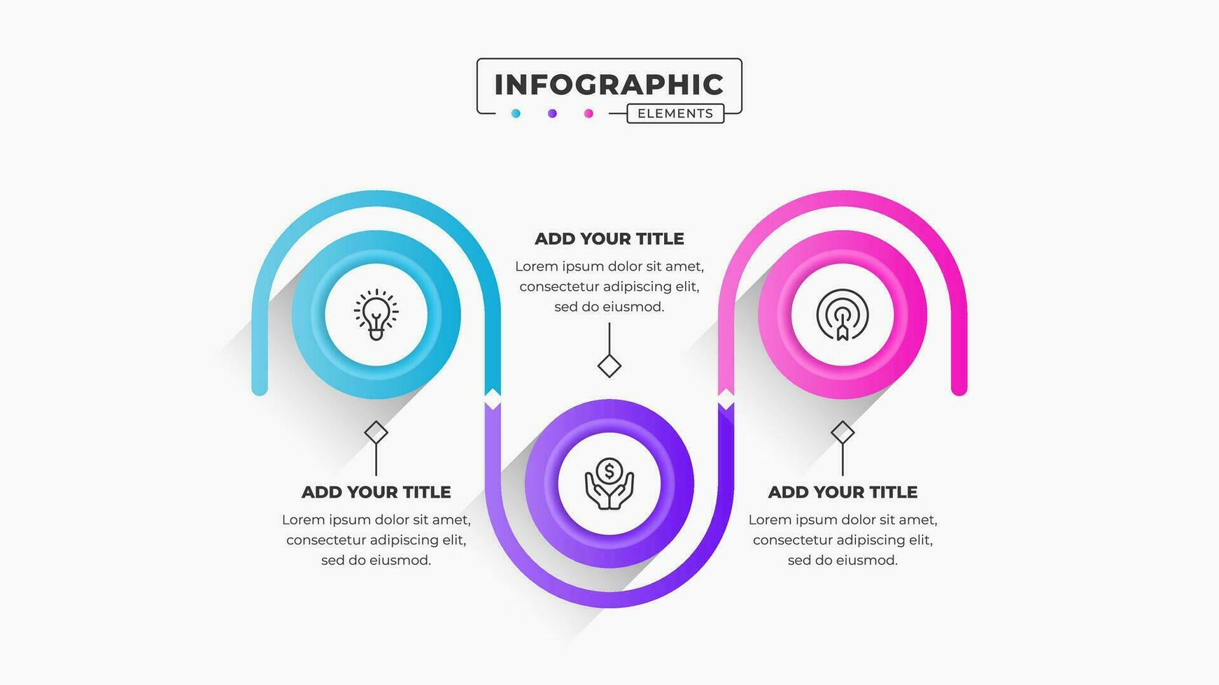 vektor bearbeta infographic design mall med 3 steg eller alternativ