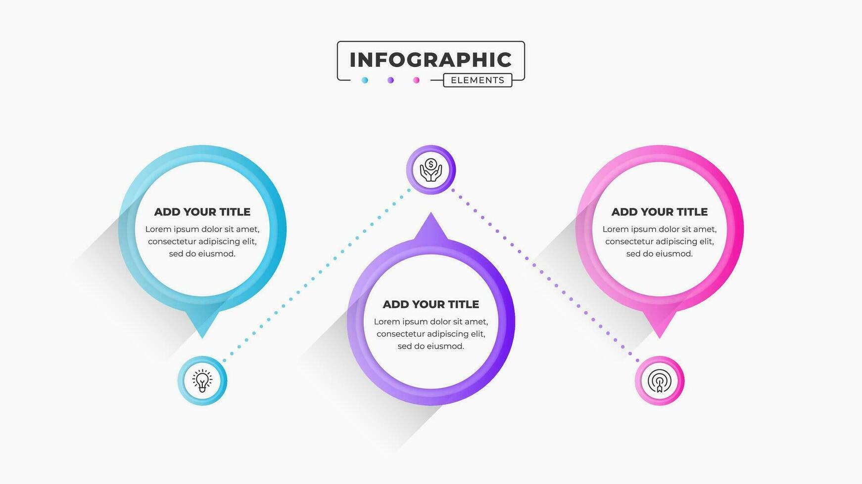 vektor bearbeta infographic design mall med 3 steg eller alternativ