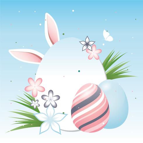 Vektor-Ostern-Gruß-Karten-Design vektor