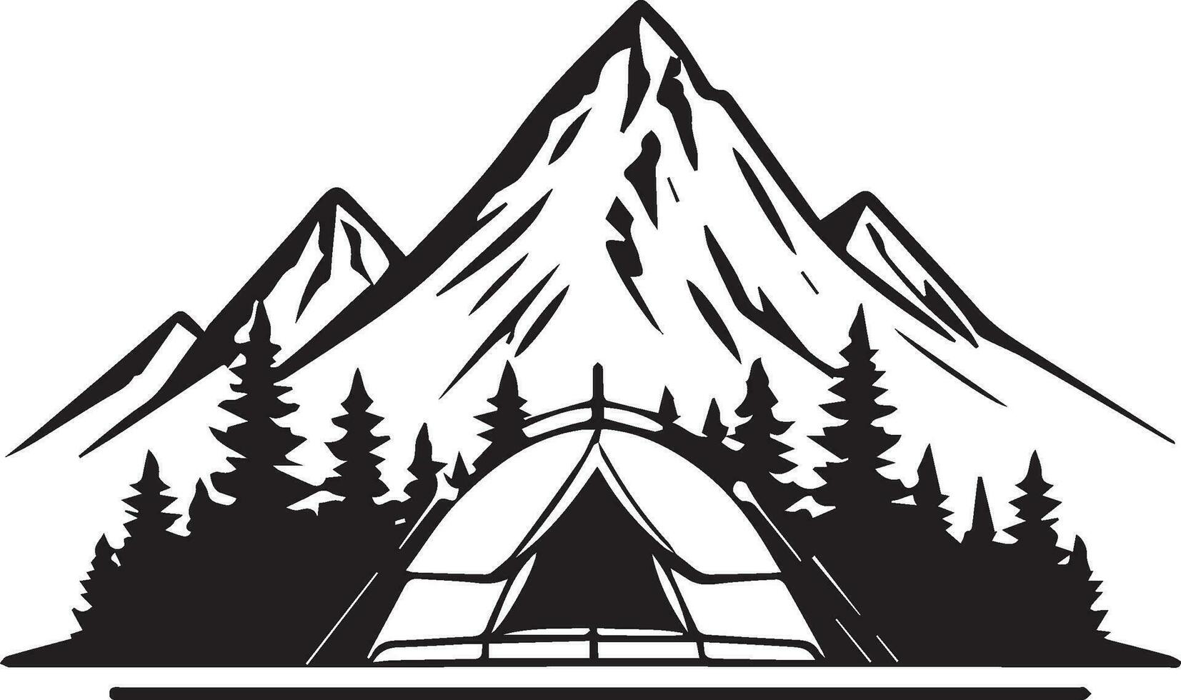 Camping und Natur Abenteuer Abzeichen vektor