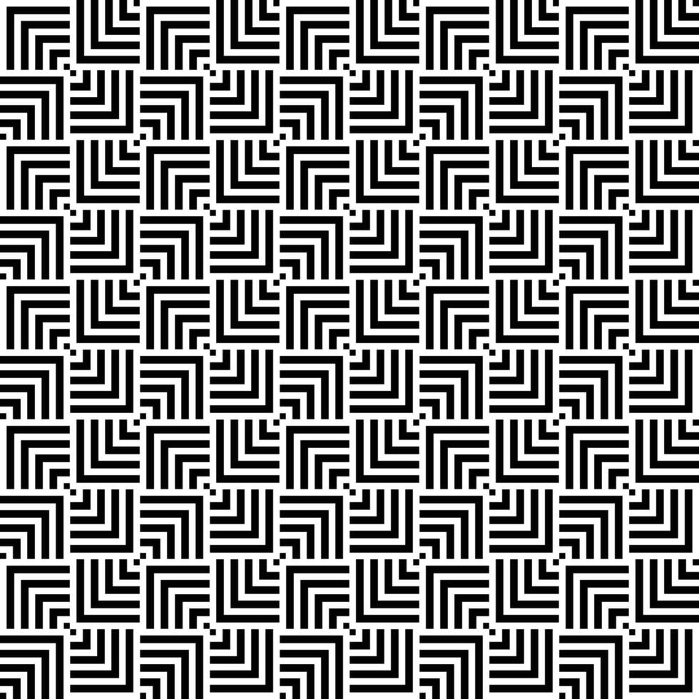 Weiß und schwarz nahtlos abstrakt geometrisch überlappend Quadrate Muster vektor