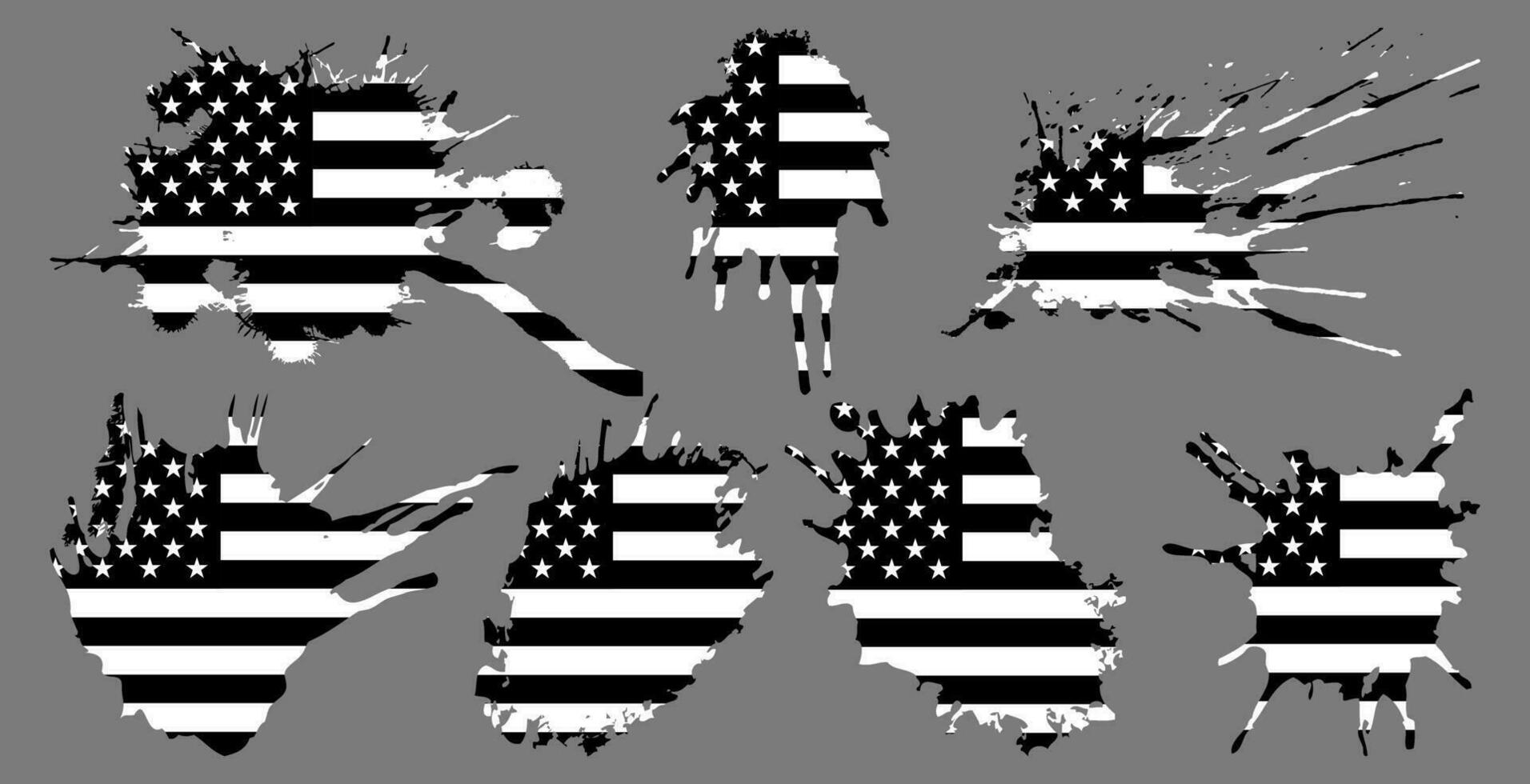 Blut Spritzen Grunge USA Flagge, Grunge USA Flagge einstellen Vektor, Grunge, Flagge, Silhouette, Unabhängigkeit, Juli, 4 .. von Juli, 4 .. Juli, Flagge Silhouette vektor