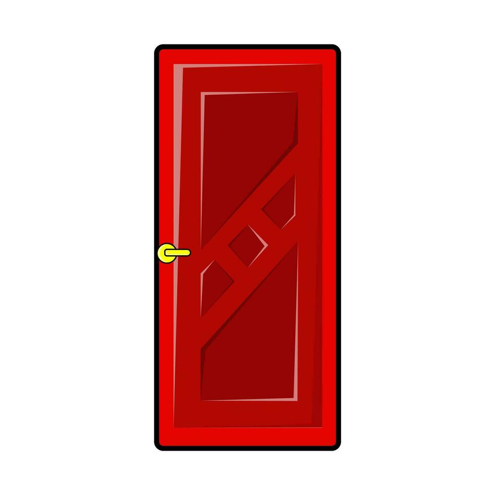 Illustration von rot Tür vektor