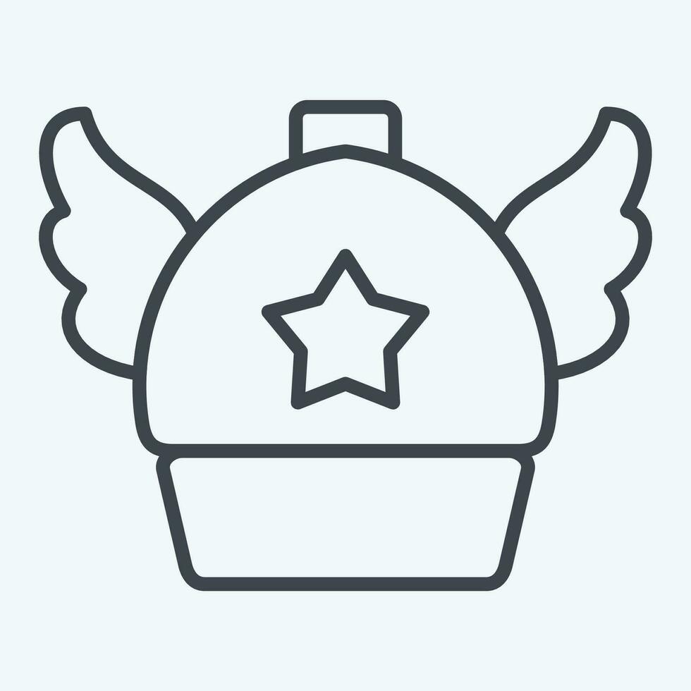 Symbol Arale Hut. verbunden zu Hut Symbol. Linie Stil. einfach Design editierbar. einfach Illustration vektor