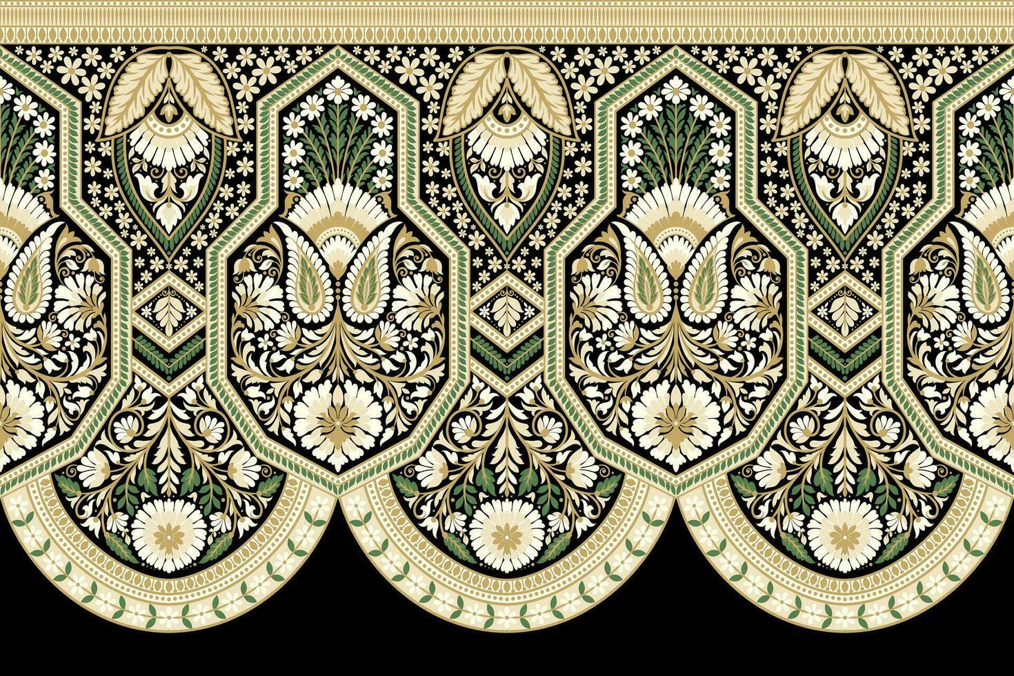 Blumen- nahtlos Hintergrund geometrisch ethnisch orientalisch Ikat nahtlos Muster traditionell Design zum hintergrund,teppich,tapete,kleidung,verpackung,batik,stoff,vektor Illustration Stickerei Stil. vektor