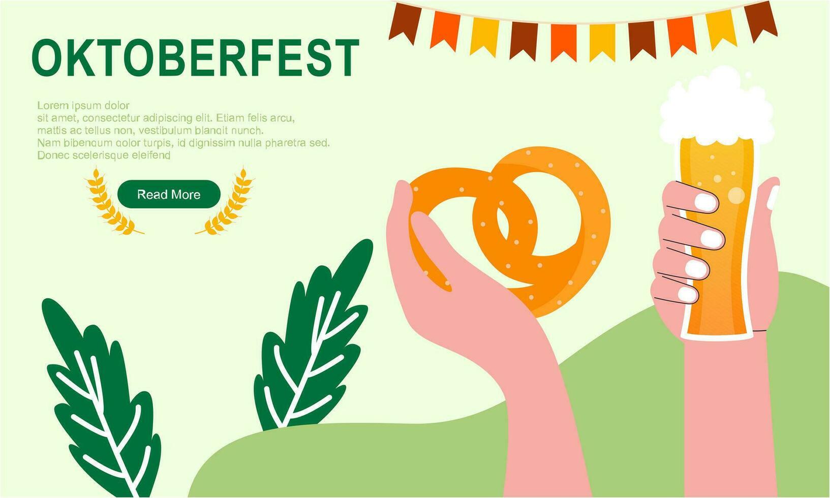 oktoberfest horisontell baner vektor design