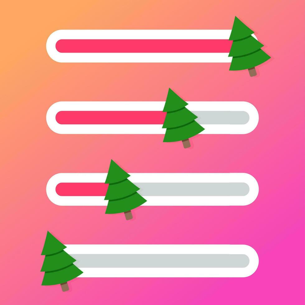 Indikator Schieberegler Feier Weihnachten und Neu Jahr. Vektor Taste Gradient Sozial Schieberegler Illustration