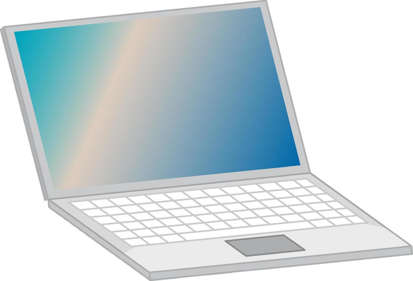 Laptop-Computer isoliert auf weißem Hintergrund vektor