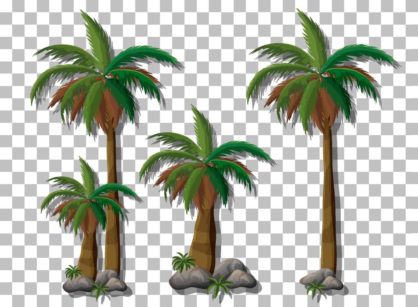 palmer på rutnät bakgrund vektor