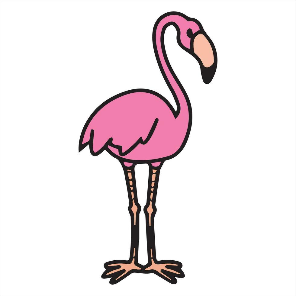 eleganta , modern och grymt bra flamingo konst och illustratör vektor
