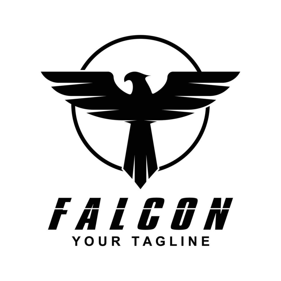 einfach Falke Vektor Logo Design, Logo geeignet zum Sport Team, Medien Unternehmen, und sichern Agentur