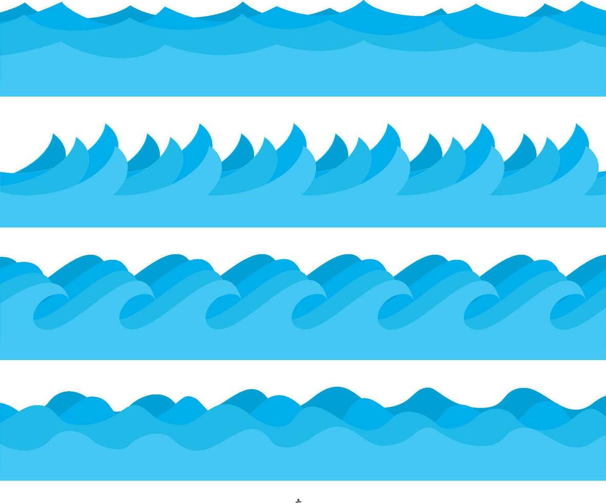 Vektor einstellen von Meer Wellen
