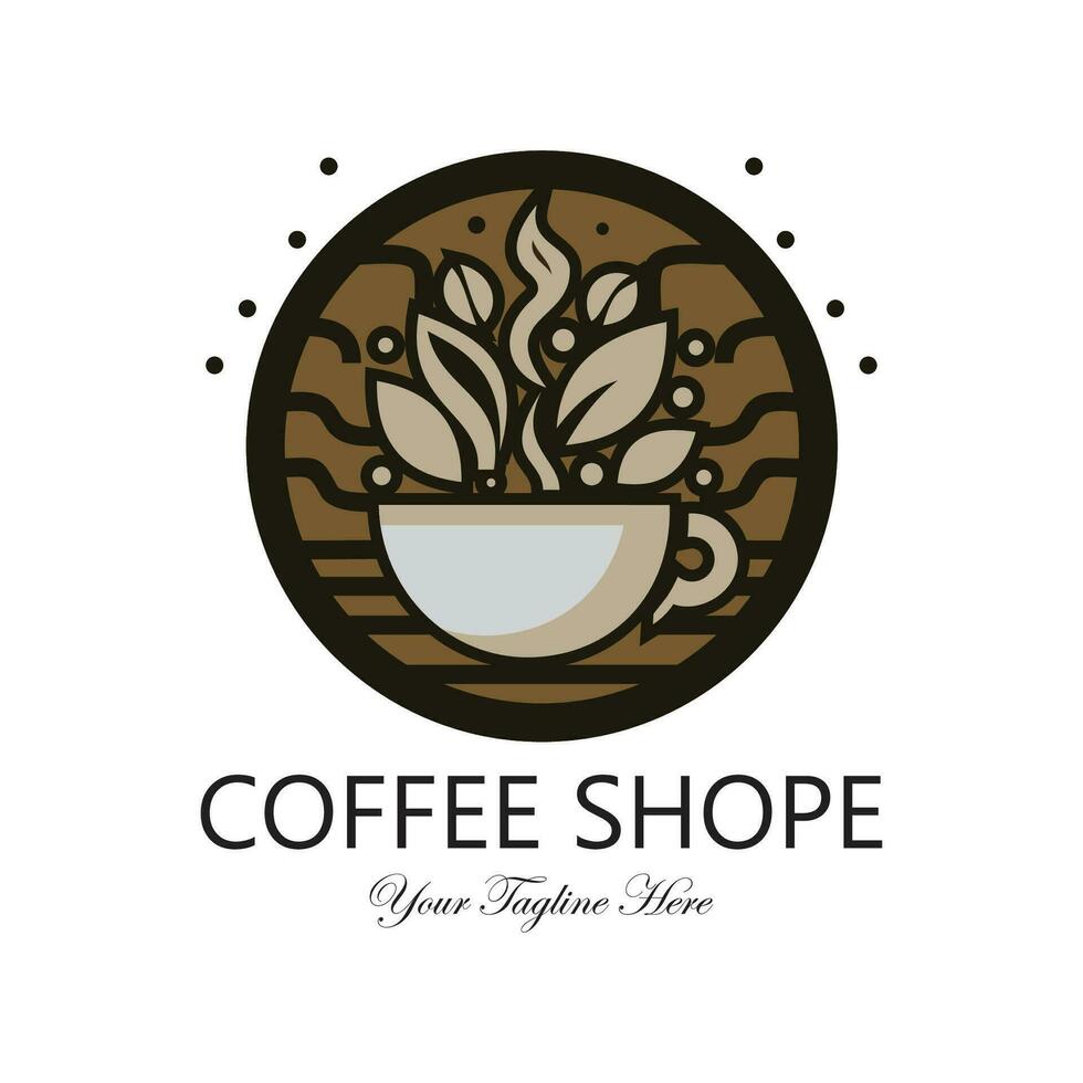 Kaffee Geschäft, Logo Vorlage vektor