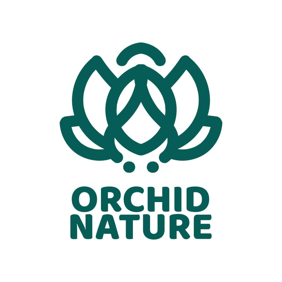 Orchidee Natur Logo Konzept Design Illustration vektor