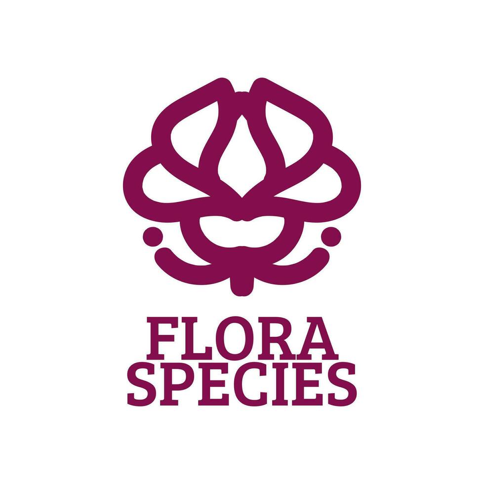 blomma arter natur logotyp begrepp design illustration vektor