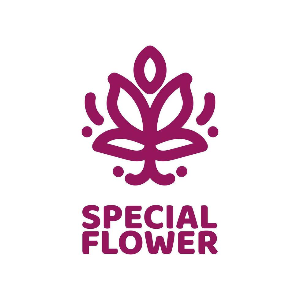särskild blomma natur logotyp begrepp design illustration vektor