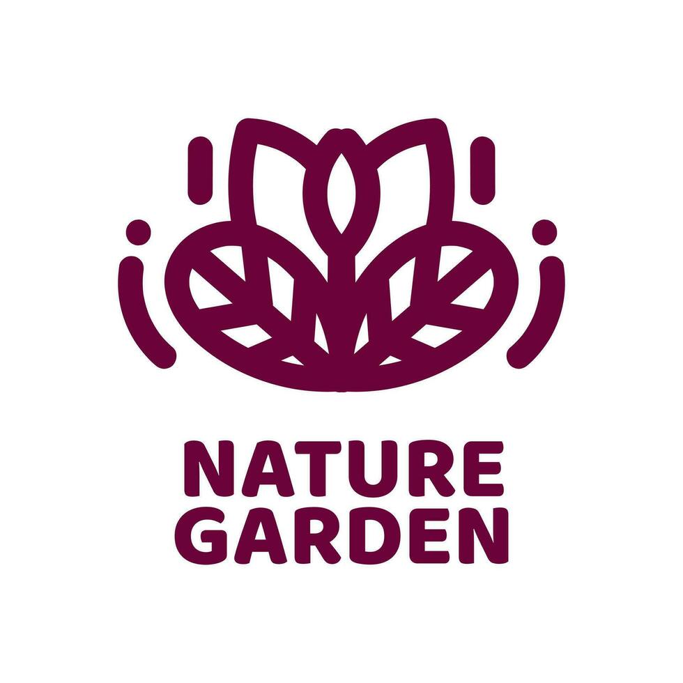 Flora Blume Natur Garten Logo Konzept Design Illustration vektor