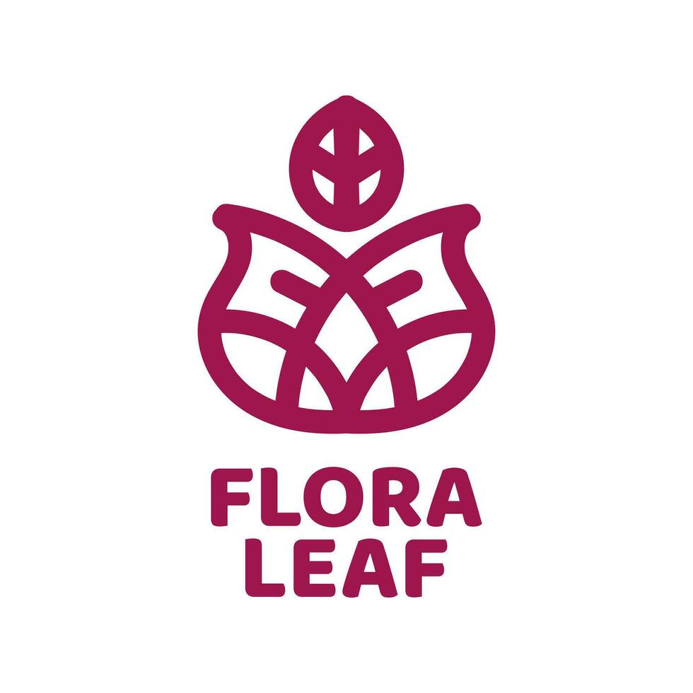 flora blad blomma grön natur logotyp begrepp design illustration vektor