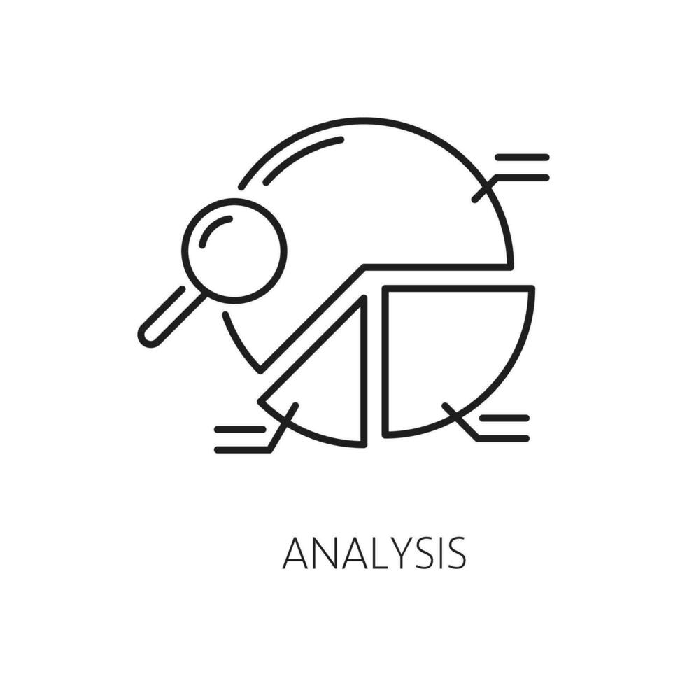 Analyse. cm, Inhalt Verwaltung System Linie Symbol vektor