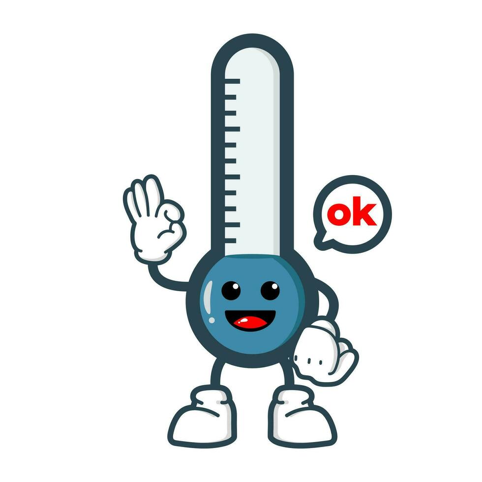 süß Thermometer Maskottchen Karikatur Charakter vektor