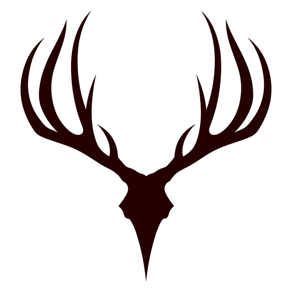 silhuett av rådjur horn-vektor, rådjur djur- ikon vektor illustration.