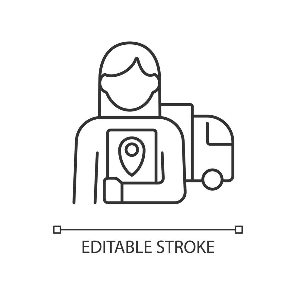 Logistiker rgb lineares Symbol vektor