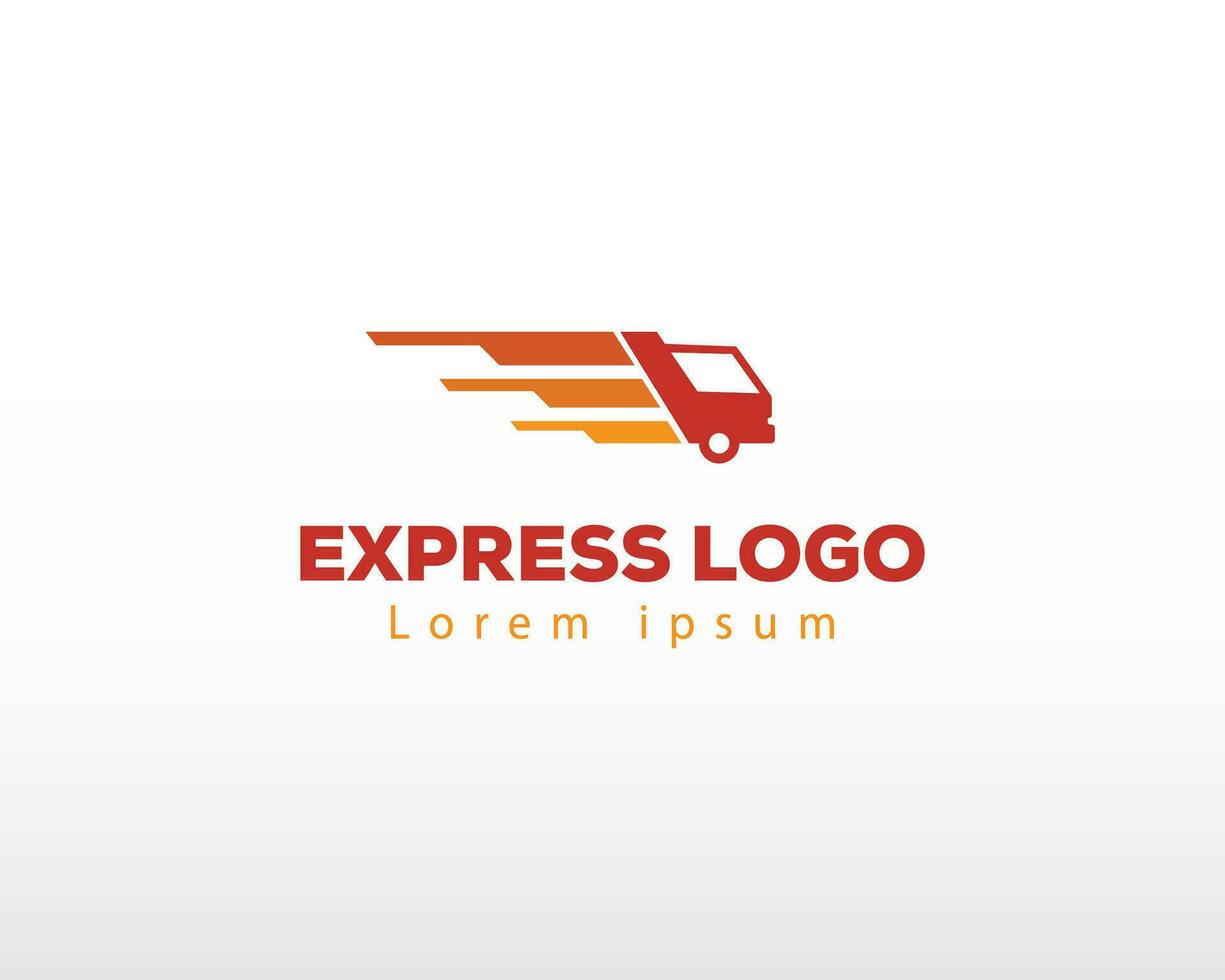 ausdrücken Logo kreativ Logo schnell Lieferung Logo logistisch Logo LKW logistisch Logo vektor