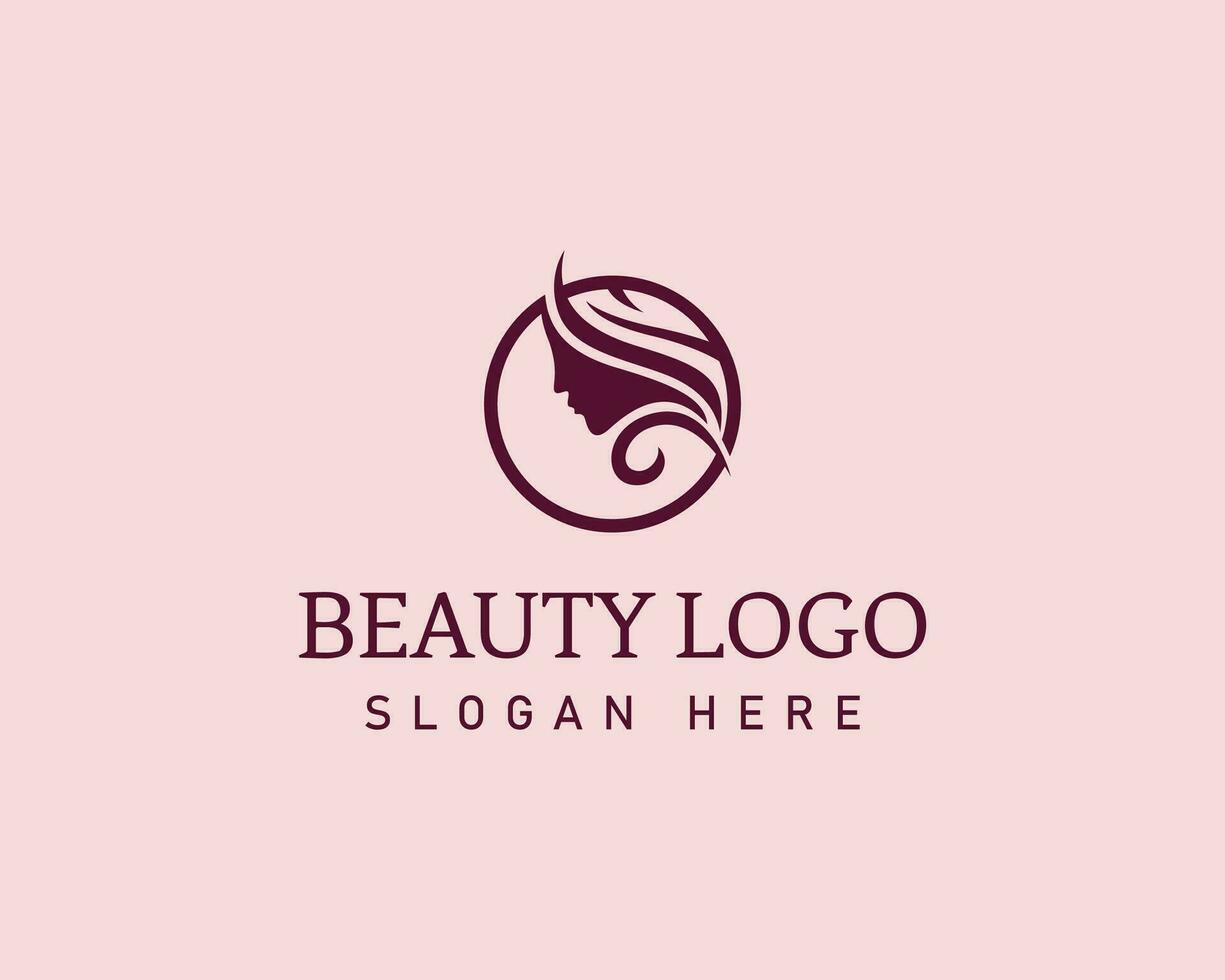 skönhet logotyp salong logotyp skönhet salong logotyp kreativ hår logotyp mode logotyp linje kreativ skönhet logotyp vektor