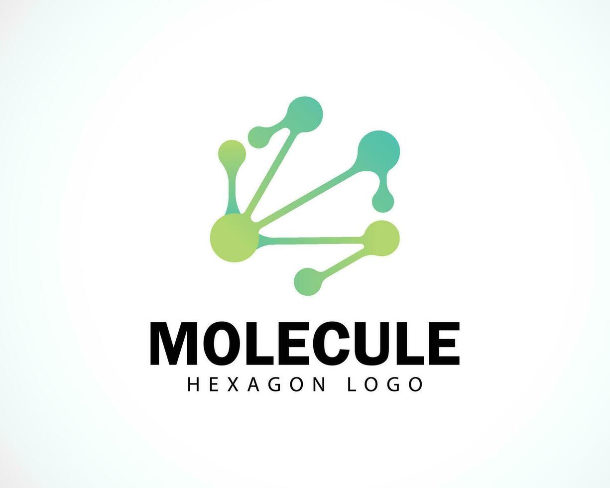 vetenskap logotyp kreativ molekyl design begrepp sexhörning ikon teknologi vektor