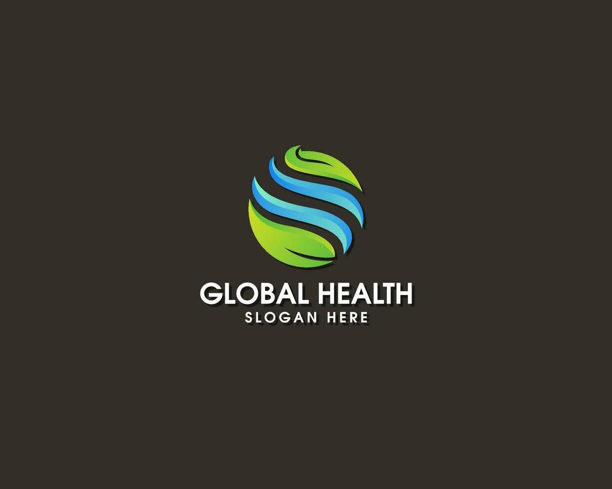 global Gesundheit Natur Logo kreativ Design vektor